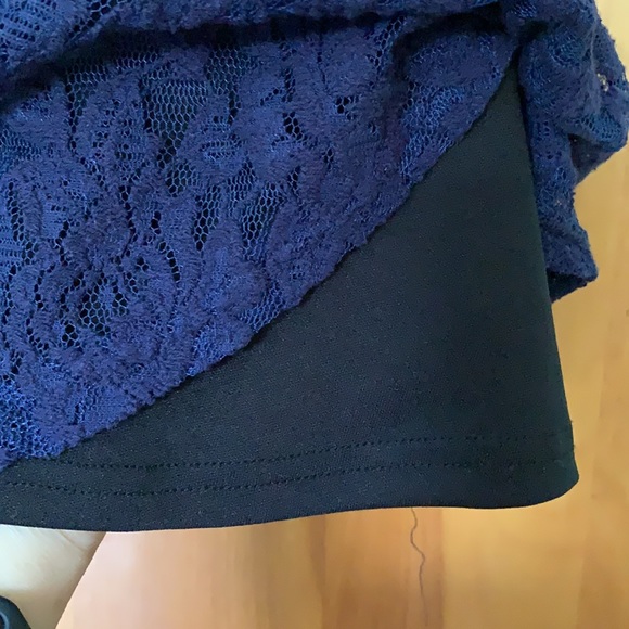 Macy’s Lush Blue Lace Dress - Picture 8 of 9